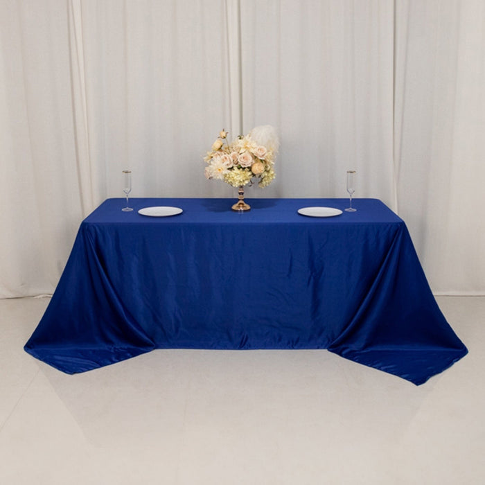 90" x 132" Lamour Satin Rectangular Tablecloth