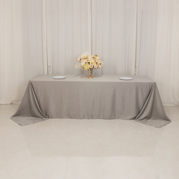 90" x 156" Lamour Satin Rectangular Tablecloth