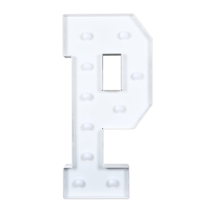 4ft XL LED Marquee Letter Foam Board with 10 Warm White Battery Operated LEDs - White