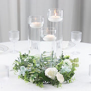 Set of 12", 14", 16" Premium Glass Cylinder Vases Centerpieces - Clear VASE_A3_SET02_CLR