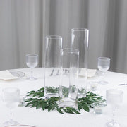 Set of 12", 14", 16" Premium Glass Cylinder Vases Centerpieces - Clear VASE_A3_SET02_CLR