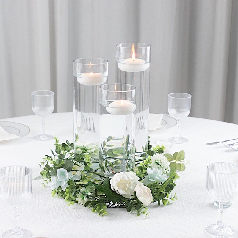 Set of 12", 14", 16" Premium Glass Cylinder Vases Centerpieces - Clear VASE_A3_SET02_CLR