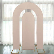Set of 2 Fitted Spandex Open Arch Double Sided Backdrop Stands Cover