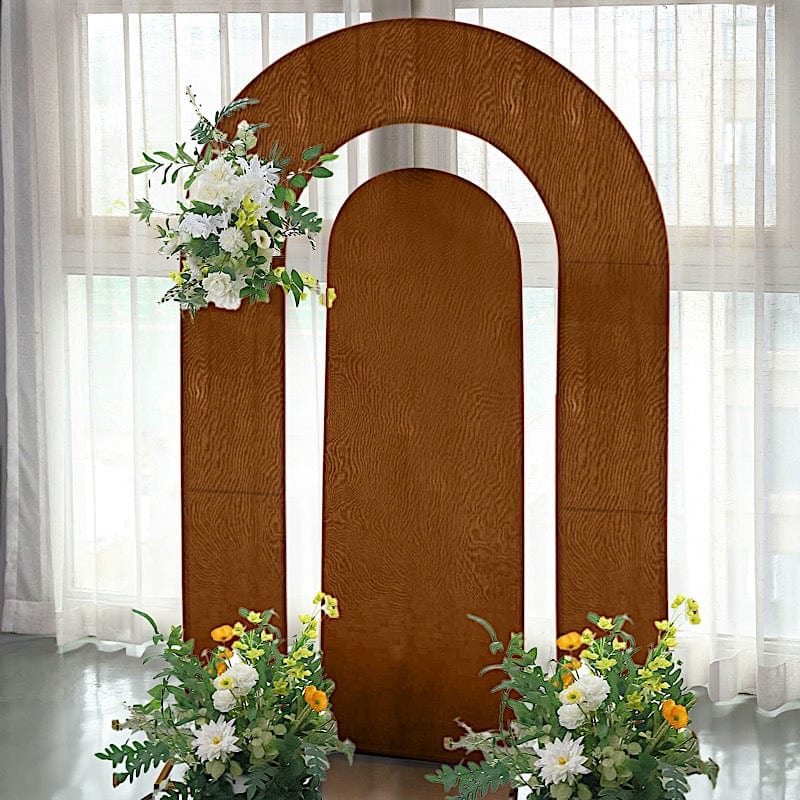 Set of 2 Fitted Spandex Open Arch Double Sided Backdrop Stands Cover