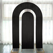 Set of 2 Fitted Spandex Open Arch Double Sided Backdrop Stands Cover