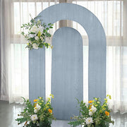 Set of 2 Fitted Spandex Open Arch Double Sided Backdrop Stands Cover