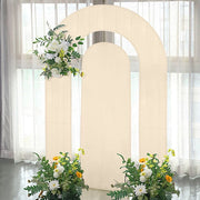 Set of 2 Fitted Spandex Open Arch Double Sided Backdrop Stands Cover