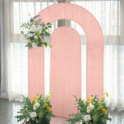 Set of 2 Fitted Spandex Open Arch Double Sided Backdrop Stands Cover