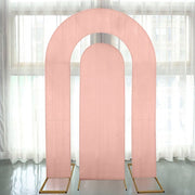 Set of 2 Fitted Spandex Open Arch Double Sided Backdrop Stands Cover
