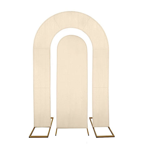 Set of 2 Fitted Spandex Open Arch Double Sided Backdrop Stands Cover IRON_STND18_SPX_SET_081