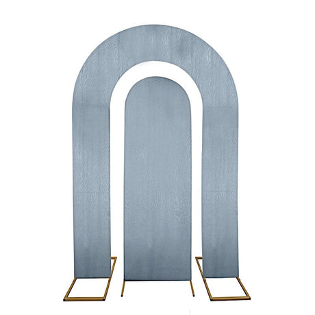 Set of 2 Fitted Spandex Open Arch Double Sided Backdrop Stands Cover IRON_STND18_SPX_SET_086