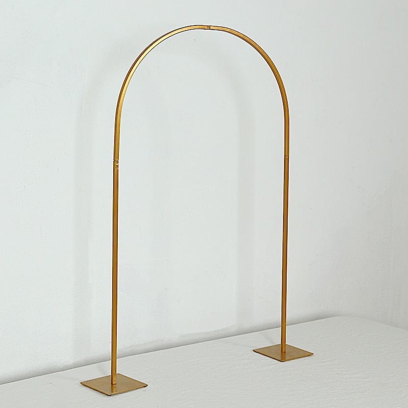 Set of 3 Metal Floral Chiara Arch Table Centerpiece with Rounded Top - Gold WOD_HOPMET06_SET_GOLD