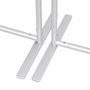 Set of 3 Round Top Aluminum Chiara Backdrop Stands with Half Moon Arch Frame - Silver BKDP_STND_ALUM_ARCH_SET3