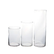 Set of 6", 8", 12" Premium Glass Cylinder Vases Centerpieces - Clear VASE_A3_SET01_CLR