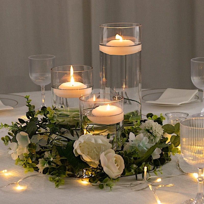 Set of 6", 8", 12" Premium Glass Cylinder Vases Centerpieces - Clear VASE_A3_SET01_CLR