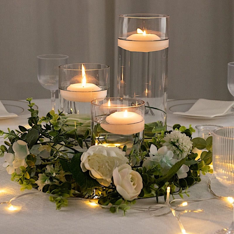 Set of 6", 8", 12"  Premium Glass Cylinder Vases Centerpieces - Clear VASE_A3_SET01_CLR