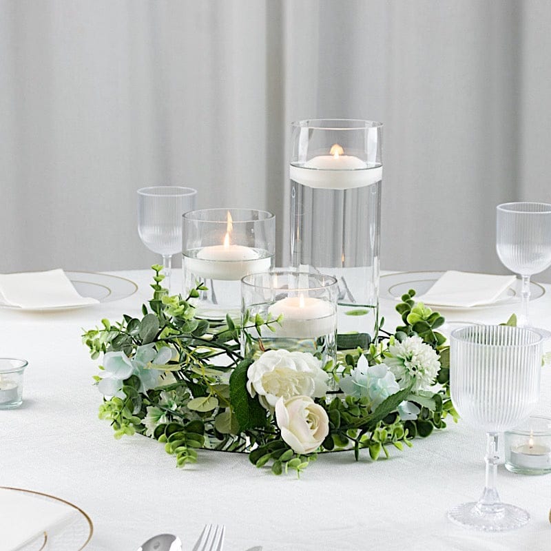 Set of 6", 8", 12" Premium Glass Cylinder Vases Centerpieces - Clear VASE_A3_SET01_CLR