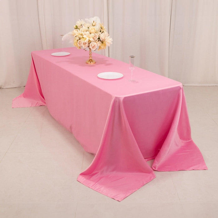 90" x 156" Lamour Satin Rectangular Tablecloth