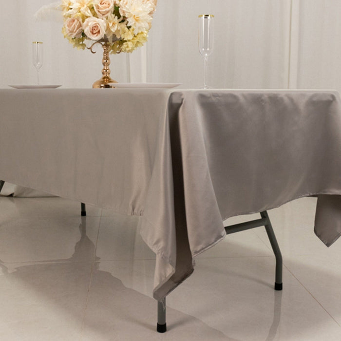 60" x 102" Lamour Satin Rectangular Tablecloth