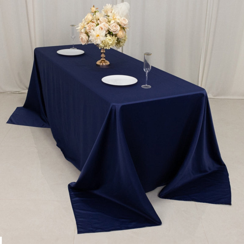90" x 132" Lamour Satin Rectangular Tablecloth