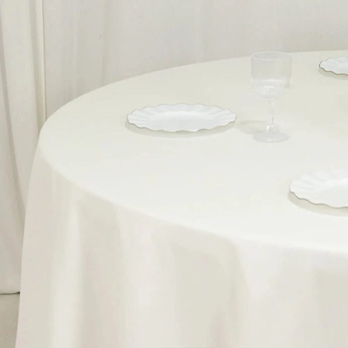 108" Cotton Blend Round Tablecloth for Weddings and Events