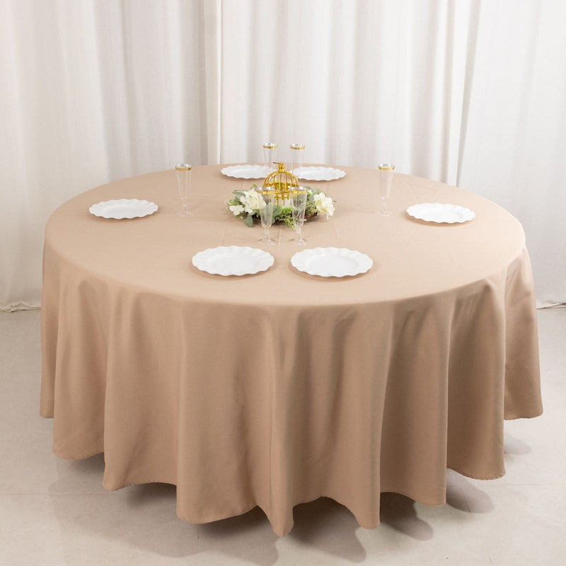 108" Premium Polyester Round Tablecloth Wedding Party Table Linens