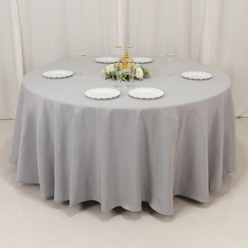 108" Premium Polyester Round Tablecloth Wedding Party Table Linens