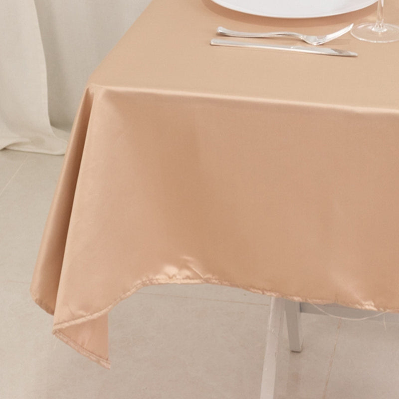 54" x 54" Lamour Satin Square Tablecloth Wedding Party Table Linens