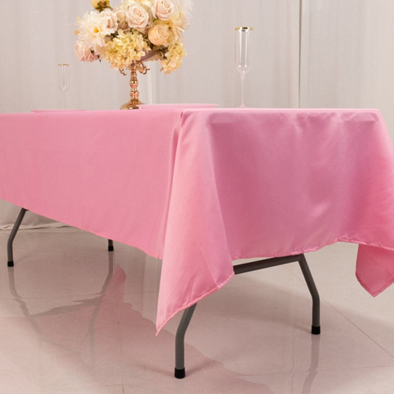 60" x 102" Lamour Satin Rectangular Tablecloth