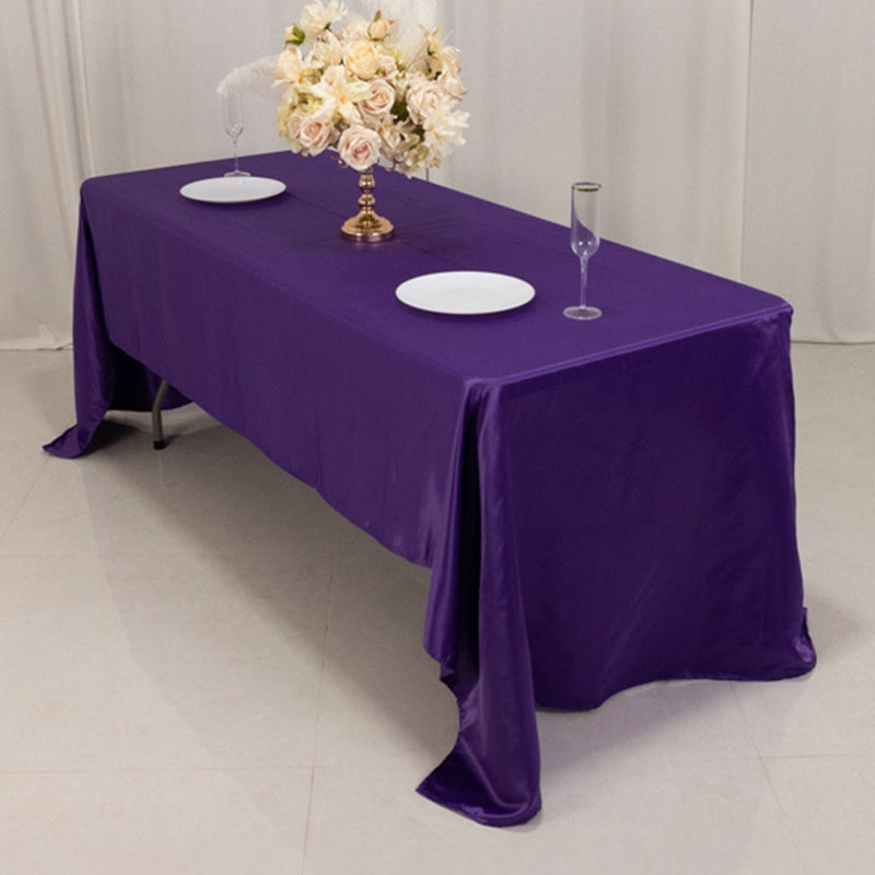 60" x 126" Lamour Satin Rectangular Tablecloth