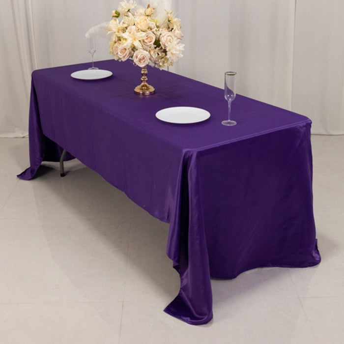 60" x 126" Lamour Satin Rectangular Tablecloth