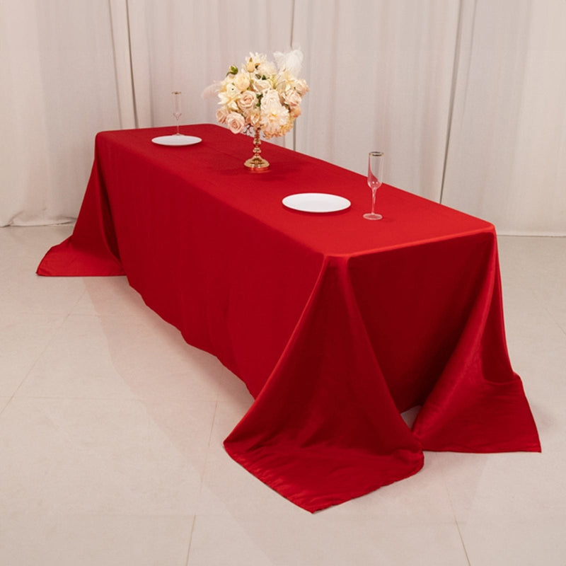 90" x 156" Lamour Satin Rectangular Tablecloth