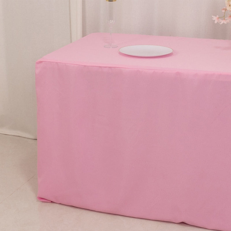 6 ft Fitted Polyester Tablecloth 72" x 30" x 30"