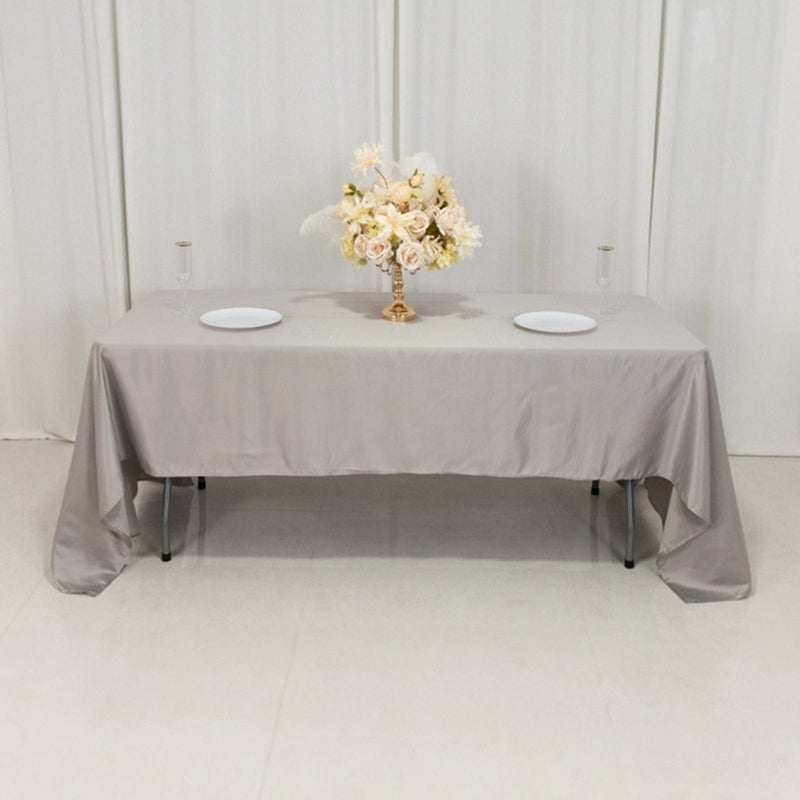 60" x 126" Lamour Satin Rectangular Tablecloth