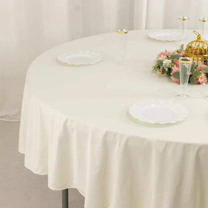 90" Premium Scuba Round Tablecloth