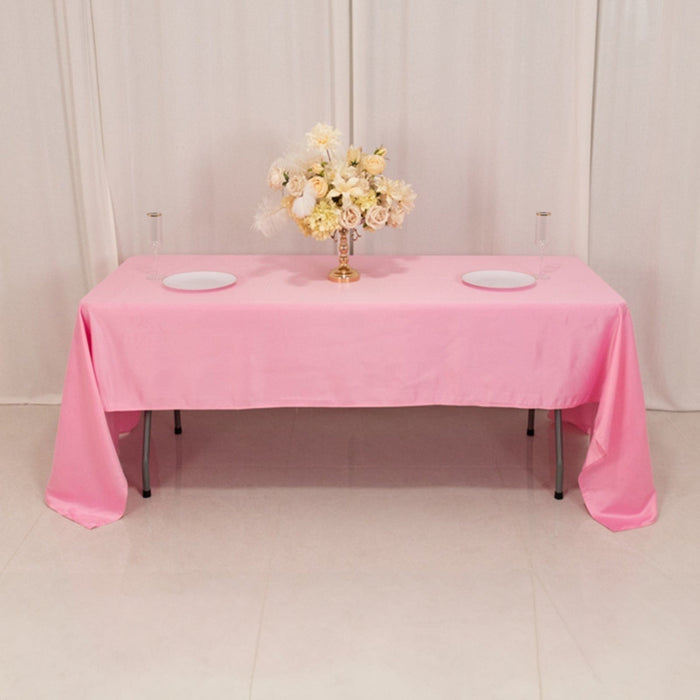 60" x 126" Lamour Satin Rectangular Tablecloth