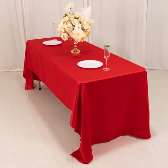 60" x 126" Lamour Satin Rectangular Tablecloth