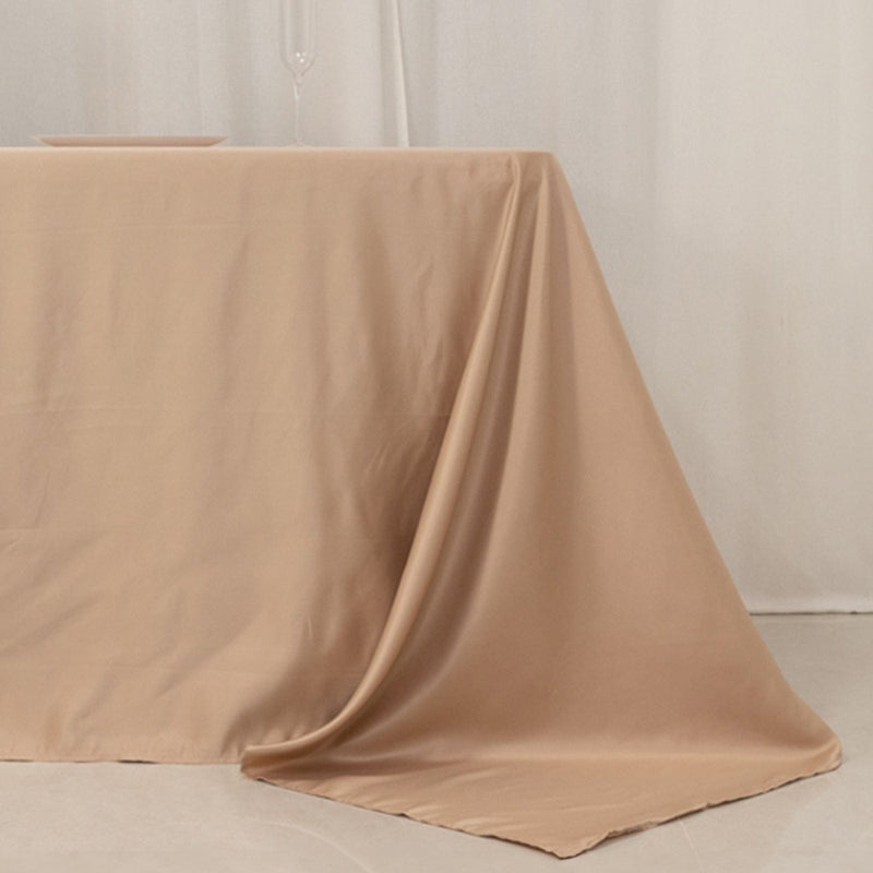 90" x 156" Lamour Satin Rectangular Tablecloth