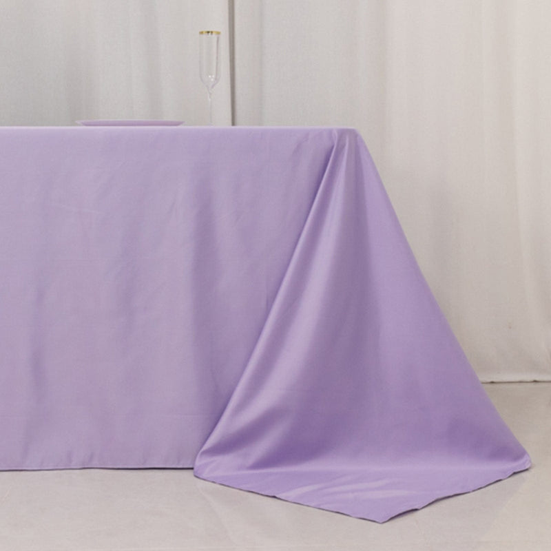 90" x 156" Lamour Satin Rectangular Tablecloth
