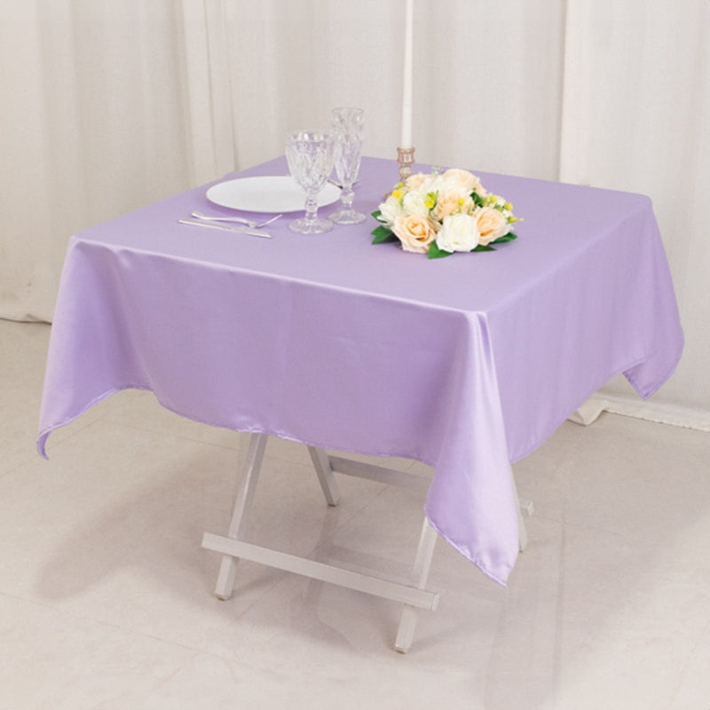 54" x 54" Lamour Satin Square Tablecloth Wedding Party Table Linens