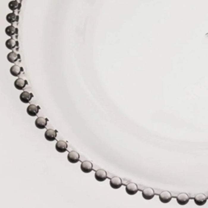 6 pcs 13" Round Beaded Rim Charger Plates