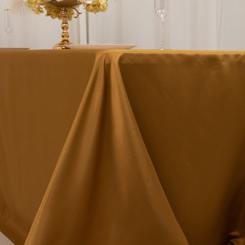 90" x 132" Lamour Satin Rectangular Tablecloth