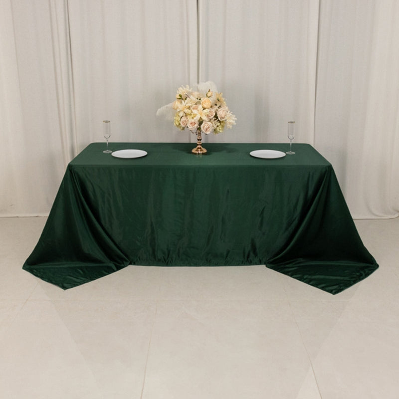 90" x 132" Lamour Satin Rectangular Tablecloth