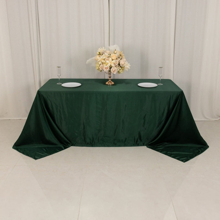 90" x 132" Lamour Satin Rectangular Tablecloth