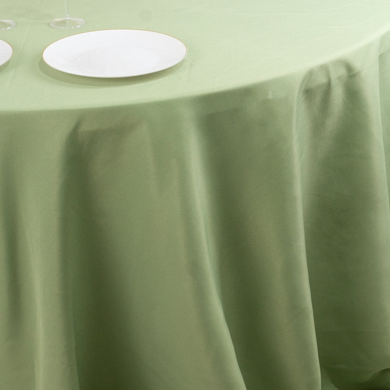 132" Premium Polyester Round Tablecloth Wedding Party Table Linens