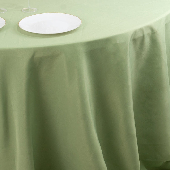 132" Premium Polyester Round Tablecloth Wedding Party Table Linens