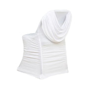 Spandex Fitted Folding Chair Cover with Ruched Swag Back and Foot Pockets