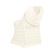 Spandex Fitted Folding Chair Cover with Ruched Swag Back and Foot Pockets