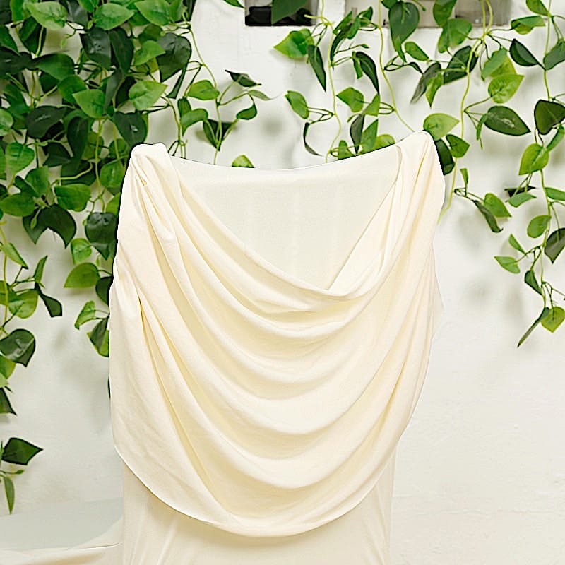 Spandex Fitted Folding Chair Cover with Ruched Swag Back and Foot Pockets