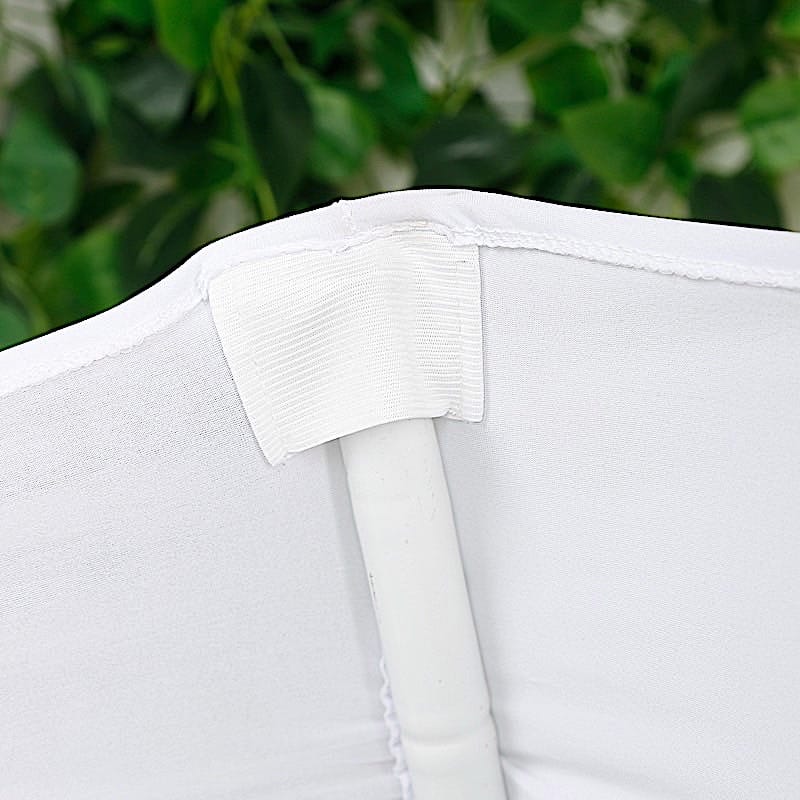 Spandex Fitted Folding Chair Cover with Ruched Swag Back and Foot Pockets